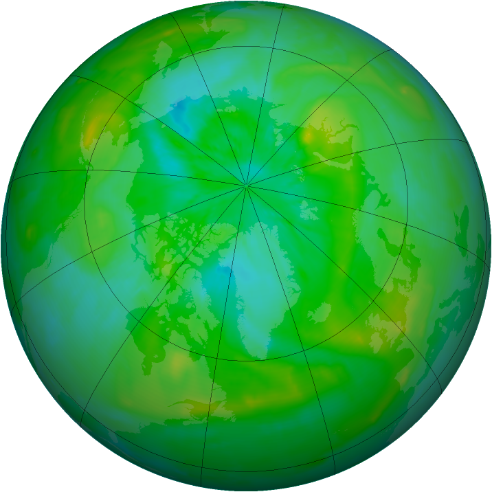 Arctic ozone map for 11 July 2012